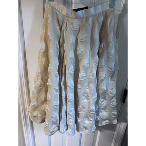 Abbey Glass Full Champagne Circle‎ Skirt Size M